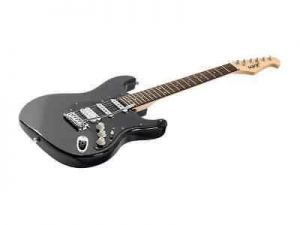Monoprice Indio Cali Classic HSS Electric Guitar - Black, With Gig Bag