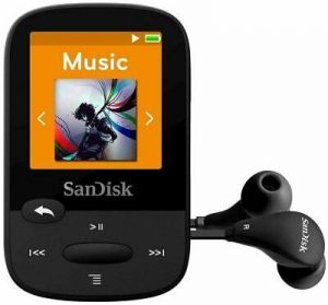 16GB SanDisk CLIP SPORT PLUS Wearable MP3 Player Black with FM Radio & Bluetooth